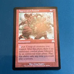 MTG Aggravated Assault Onslaught UNPLAYED - Image 1