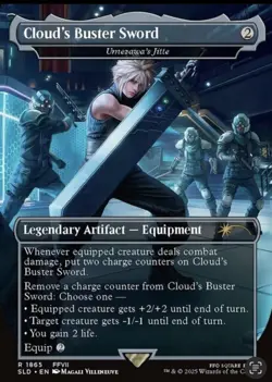 Umezawa's Jitte/ Cloud's Buster Sword MTG Final Fantasy Secret Lair Non-Foil - Image 1