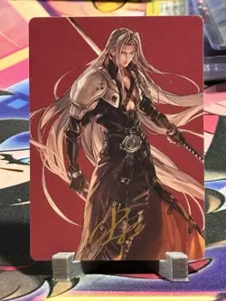 Sephiroth Fabled SOLDIER Art Card Gold Stamped Signature 44/53 Final Fantasy MTG - Image 1