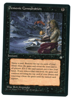 Demonic Consultation -- MTG (SP+ Quality) - Ice Age - See scans!! - Image 1