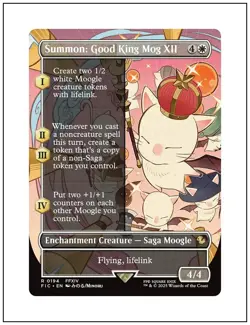 1x Summon: Good King Mog XII, Borderless Art, Final Fantasy, MTG NM - Image 1