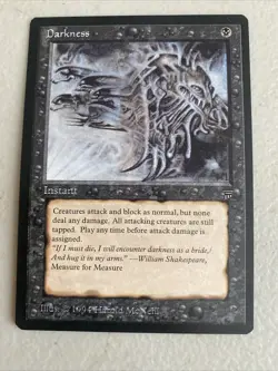 1 x darkness from english legends mtg Magic the Gathering - Image 1
