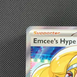 Pokemon TCG Emcee’s Hype 220/182 Ultra Rare Trainer Destined Rivals pack fresh - Image 2