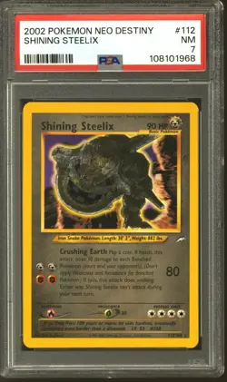 Pokemon Neo Destiny Shining Steelix 112/105 PSA 7 - Image 1