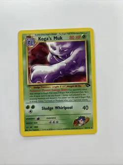 Koga’s Muk 26/132 Pokemon Card TCG Gym Challenge Excellent Condition Rare Card - Image 1