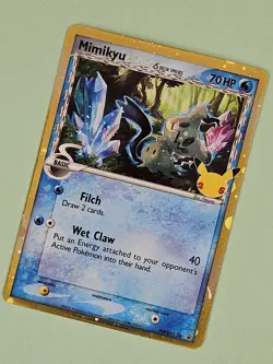 2021 Near Mint Pokemon Mimikyu Delta Holo SWSH136 25th Celebrations Collection - Image 1
