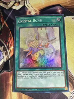 Crystal Bond MAMA-EN114 Secret Pharaoh's Rare 1st Edition NM Yugioh - Image 1