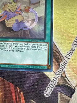 Crystal Bond MAMA-EN114 Secret Pharaoh's Rare 1st Edition NM Yugioh - Image 4