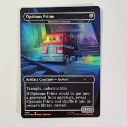NM Foil Darksteel Colossus / Optimus Prime Secret Lair: Transformers MTG - Image 2