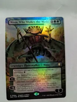 Nissa, Who Shakes the World (Borderless) Commander: Bloomburrow Foil MTG RARE - Image 1