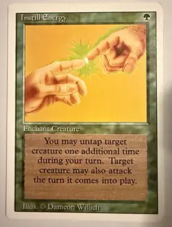 Instill Energy - Revised Edition - MTG Magic - Uncommon - Green Enchant Creature - Image 1