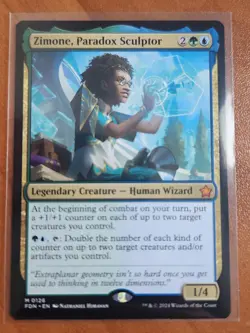 Magic MTG Zimone, Paradox Sculptor FDN 0126 Regular Mythic - NM condition - Image 1