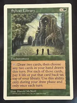 Sylvan Library 5th Edition 1997 Near Mint Magic The Gathering - Image 1