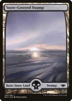 MTG Snow-Covered Swamp NM Full Art Modern Horizons Magic card Titus Lunter - Image 1