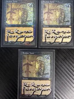 3x Profane Tutor (Retro Frame) Foil - Modern Horizons 2 -Shadow Signed By Artist - Image 1