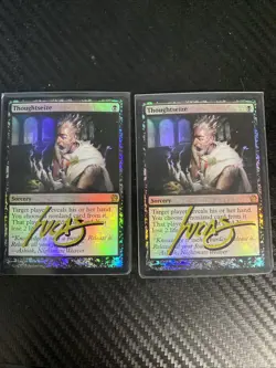 2x Thoughtseize Theros Foil - Shadow Signed By Artist - Image 1