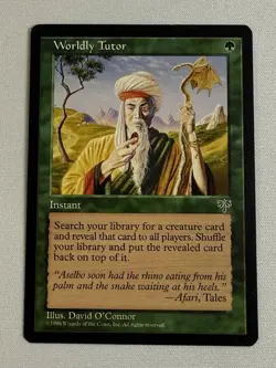 MTG Worldly Tutor - Mirage - LP+ - Image 1