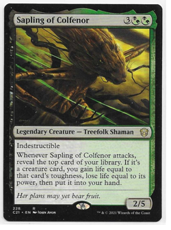 Sapling of Colfenor Magic the Gathering Commander: 2021 MTG Rare - Image 1