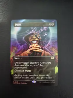 Damn (Borderless) Commander: Duskmourn: House of Horror Foil MTG NM Magic Card - Image 1