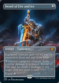 Sword of Fire and Ice (Borderless) -Foil Light Play MTG Double Masters - Image 1