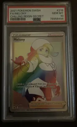 PSA 10 GEM MINT Melony 218/198 Chilling Reign Secret Full Art Pokemon Card - Image 1