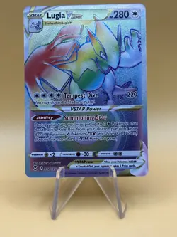 2022 Pokemon TCG Silver Tempest Lugia VSTAR Rainbow Secret Rare - Image 1