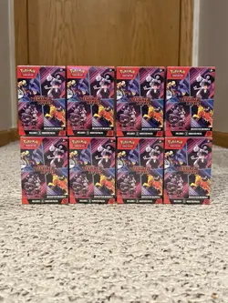 (LOT 8x) Destined Rivals Booster Bundle Pokemon TCG Sealed w miscellaneous Cards - Image 1