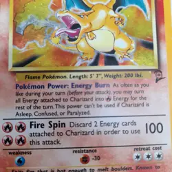 Charizard Holo 4/130 set 2 WOTC Original Holographic 1999 Pokemon card (#H1/19) - Image 5