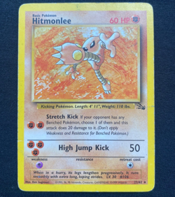 Pokemon TCG Hitmonlee Fossil 22/62 Regular Rare HP - Image 1