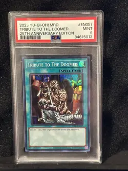 PSA 9 Yu-Gi-Oh! TCG - Tribute To The Doomed MRD-EN057 25th Anniv - Image 1
