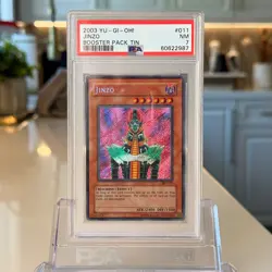 2003 Yugioh Jinzo BPT-011 PSA 7 Secret Rare Near Mint - Image 1
