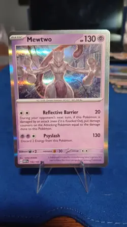 Mewtwo 150/165 Scarlet & Violet 151 Holo Rare Near Mint Pokemon Card - Image 1