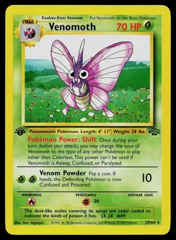 Pokemon Card - Venomoth Jungle 29/64 1st Edition Rare - Image 1
