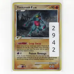 Pokemon TCG Toxicroak G DP41 Diamond and Pearl Holo Promo Card EN-HP 2009 - Image 3