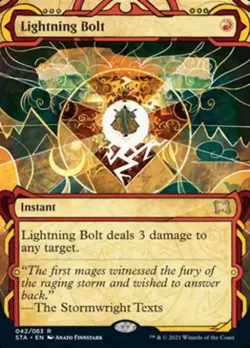 MTG English Lightning Bolt NM Foil Strixhaven Mystical Archive - Image 1