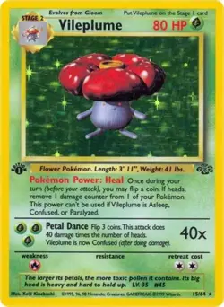 Pokemon Vileplume (15) HP Unlimited Normal Jungle - Image 1