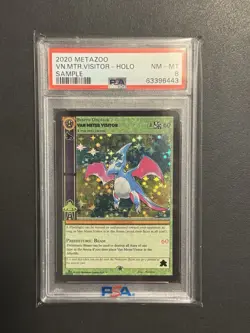 1 Of 100 2020 MetaZoo Games LLC Van Meter Visitor Sample Card PSA 8 NM-MT - Image 1