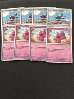 Pokemon Cards Varoom Tinkatink SVP Promo Holo Card Bundle - Image 1