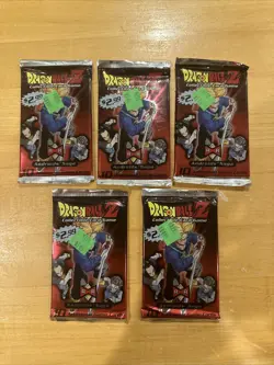 DRAGONBALL Z CCG 5x Sealed Booster Card Pack ANDROIDS SAGA BUNDLE - Image 1