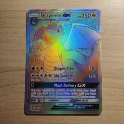 Dragonite GX 248/236 - NM RAINBOW SECRET RARE SM Unified Minds Pokemon TCG Card - Image 1