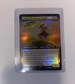 Setzer, Wandering Gambler Foil MTG Card (Extended Art) - Image 1