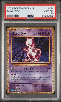 PSA 10 GEM MINT 2023 POKEMON JAPANESE CLK-TRADING CARD GAME CLASSIC #014 MEWTWO - Image 1