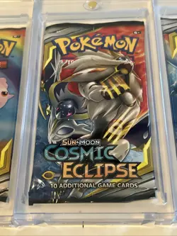 Pokemon Trading Card Game Sun Moon Cosmic Eclipse Booster Pack Set Of 3 Pokemon 820650805899 - Image 3
