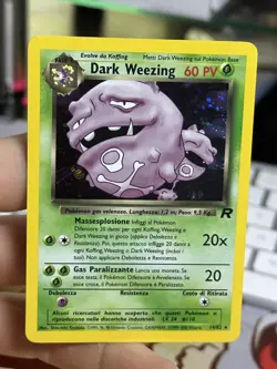 ITALIAN Dark Weezing 14/82 Team Rocket 2000 Holo Rare WOTC Pokemon Card TCG - Image 3