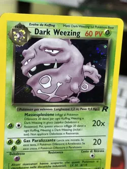 ITALIAN Dark Weezing 14/82 Team Rocket 2000 Holo Rare WOTC Pokemon Card TCG - Image 4