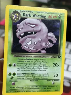 ITALIAN Dark Weezing 14/82 Team Rocket 2000 Holo Rare WOTC Pokemon Card TCG - Image 5