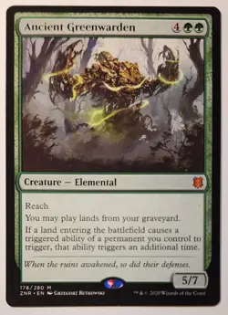 MTG - Ancient Greenwarden - ZNR 178/280 - Zendikar Rising Mythic NM - Image 1