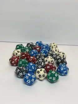 LOT x 28 Magic The Gathering Spindown Life Counter D20 / 20 Sided Die - Image 1