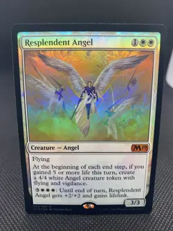 MTG Resplendent Angel - Foil, NM, English Core Set 2019 - Image 1