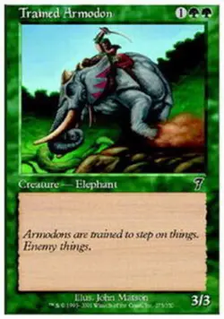 MTG magic cards 1x Trained Armodon - Foil 7th Edition NM-Mint, English - Image 1